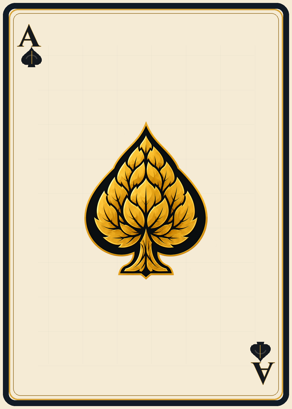 Gold hop illustration on the ace of spades