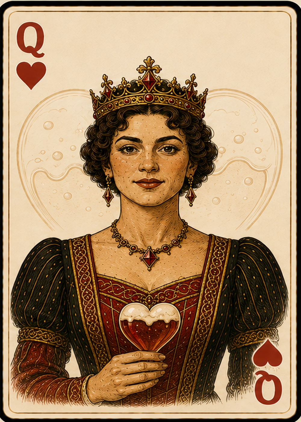 Beersweeper's illustrated queen of hearts